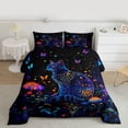thumbnail image 2 of Castle Fairy Magic Mushroom Queen Comforter Set,Animal Cat Butterfly Bedding Comforter Set, 2 of 8