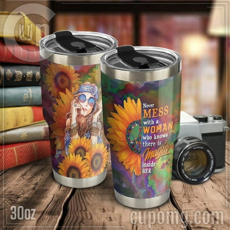

Flagwix Never Mess With A Woman Hippie Sunflower Woman Stainless Steel Tumbler 30oz DBX1760 Stainless Steel Tumbler - 30oz