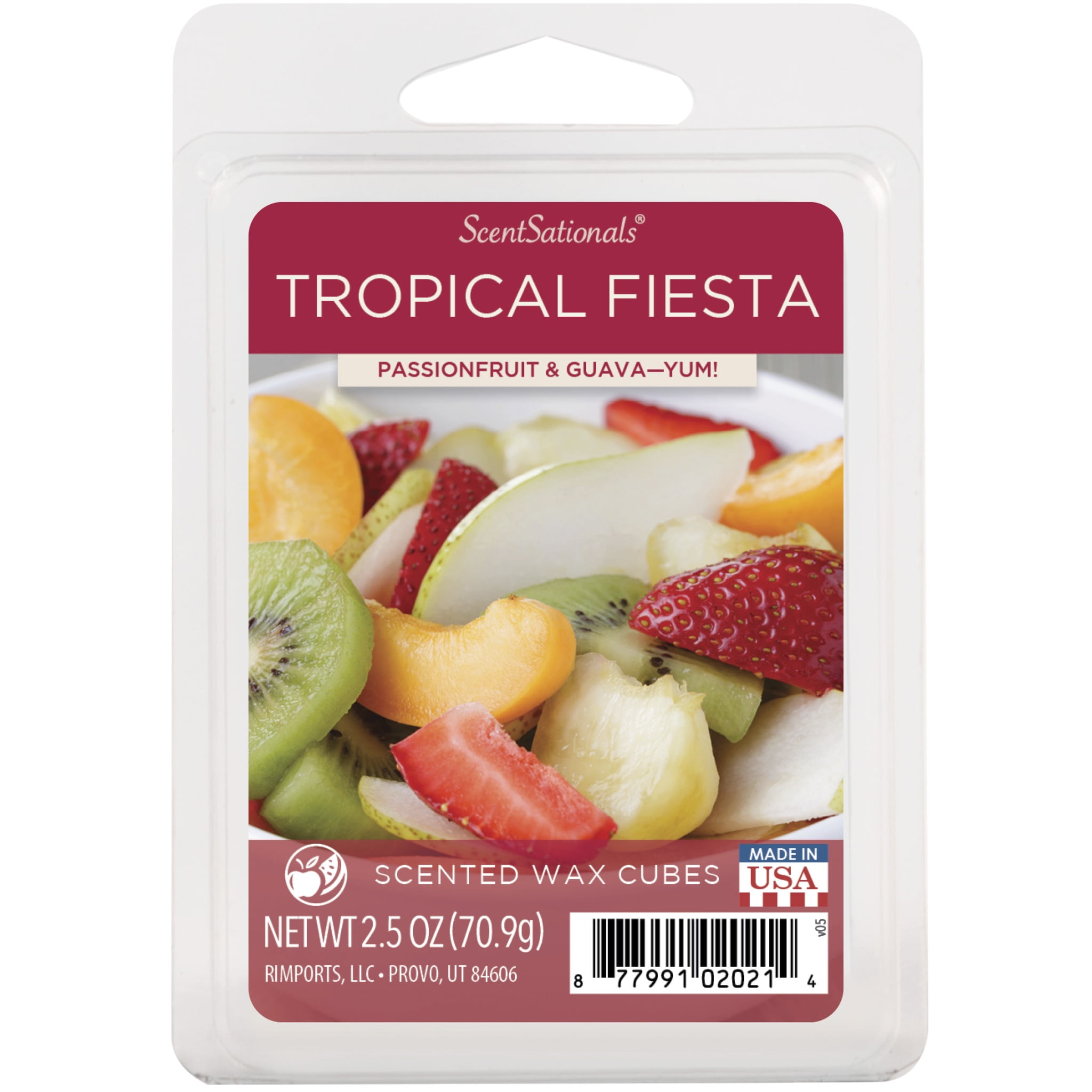 Tropical Fiesta Scented Wax Melts, ScentSationals, 2.5 oz (1 Pack)