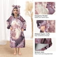 thumbnail image 4 of BZSMCE Wearable Blanket Hoodie Fashion Moonlit Cherry Home Wear, 4 of 7