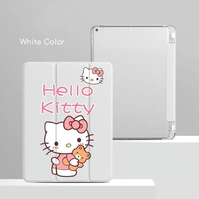 Funda Hello Kitty para Ipad de 10. a generación, funda para IPad Pro 2024, 11 pulgadas, 9/7/8, 9,7 pulgadas, Air4/5 Mini 6, funda para tableta con ranura para bolígrafo