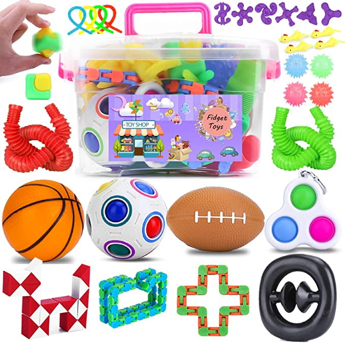 Details about   HEAWAA Sensory Fidget Toys 30 Pack Stress Relief and Anti-Anxiety Toy for Kids A 