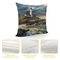 thumbnail image 4 of Chilfamy Lighthouse Rocks Water Pillow Covers for Couch Sofa Indoor Outdoor Pillow Case Aesthetic Decorative Year-Round Suitable Pillowcase 1PC 18x18in, 4 of 5