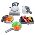 thumbnail image 3 of Modelo de plastico 52PCS Kitchen Play Toy Kids Pretend Playset con utensilios de cocina Juego de ollas y sartenes Juego de alimentos Frutas Utensilios de cocina Cubiertos de juguete Juguetes educativo Abanopi Modelo de plastico, 3 of 7