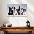 thumbnail image 2 of Elephant Stock French Bulldog Puppies Wall Art - Horizontal Multi Panel Canvas - Living Room Wall Decor - Animal Multi Panel - Blue And Black Decor - 23" x 14", 2 of 4