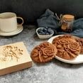 thumbnail image 3 of Ludlz Biscuit Mould Wooden Cookie Cutter Engraved Pattern Smooth Grinding DIY Craft Multi-purpose Creative Mold, 3 of 8