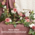 thumbnail image 4 of 25 Pieces Home Office Hotel Lifelike Artificial Flowers Indoor with Stem Party Banquet Ceremony Wedding Simulation Roses Purple, 4 of 9