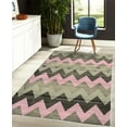 thumbnail image 4 of Chevron Decorative Rug, Zig Zag Lines Pattern on Wooden Looking Background Rustic Home Print, Quality Carpet for Bedroom Dorm and Living Room, 6 Sizes, Pale Khaki, by Ambesonne, 4 of 4