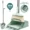 Green, variant on 2025 Upgrade 58.1''Broom and Dustpan Set for Home, Broom and Dustpan Combo for Home Office, Stand up Broom and Self-Cleaning with Dustpan Teeth, Khaki