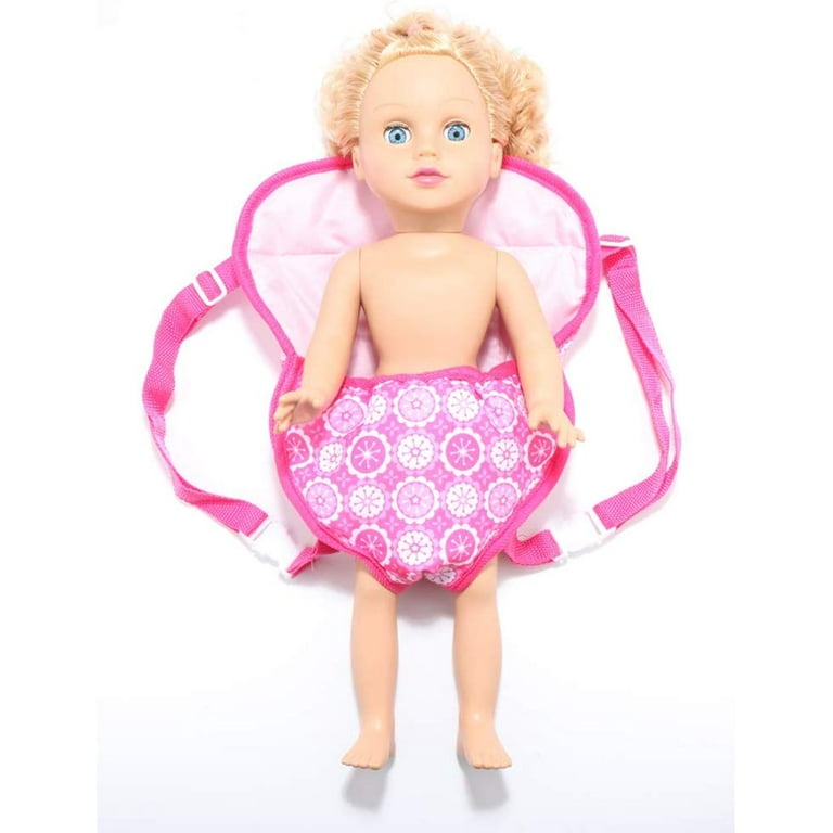Amerteer 2 Pack Baby Doll Carrier Doll Backpack Carrier Doll Tote Bag Doll  Diaper Bag Baby Doll Accessories Set for 14 to 18 inch Dolls