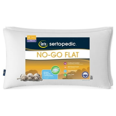 Sertapedic Won't Go Flat Bed Pillow, Set of 2, King
