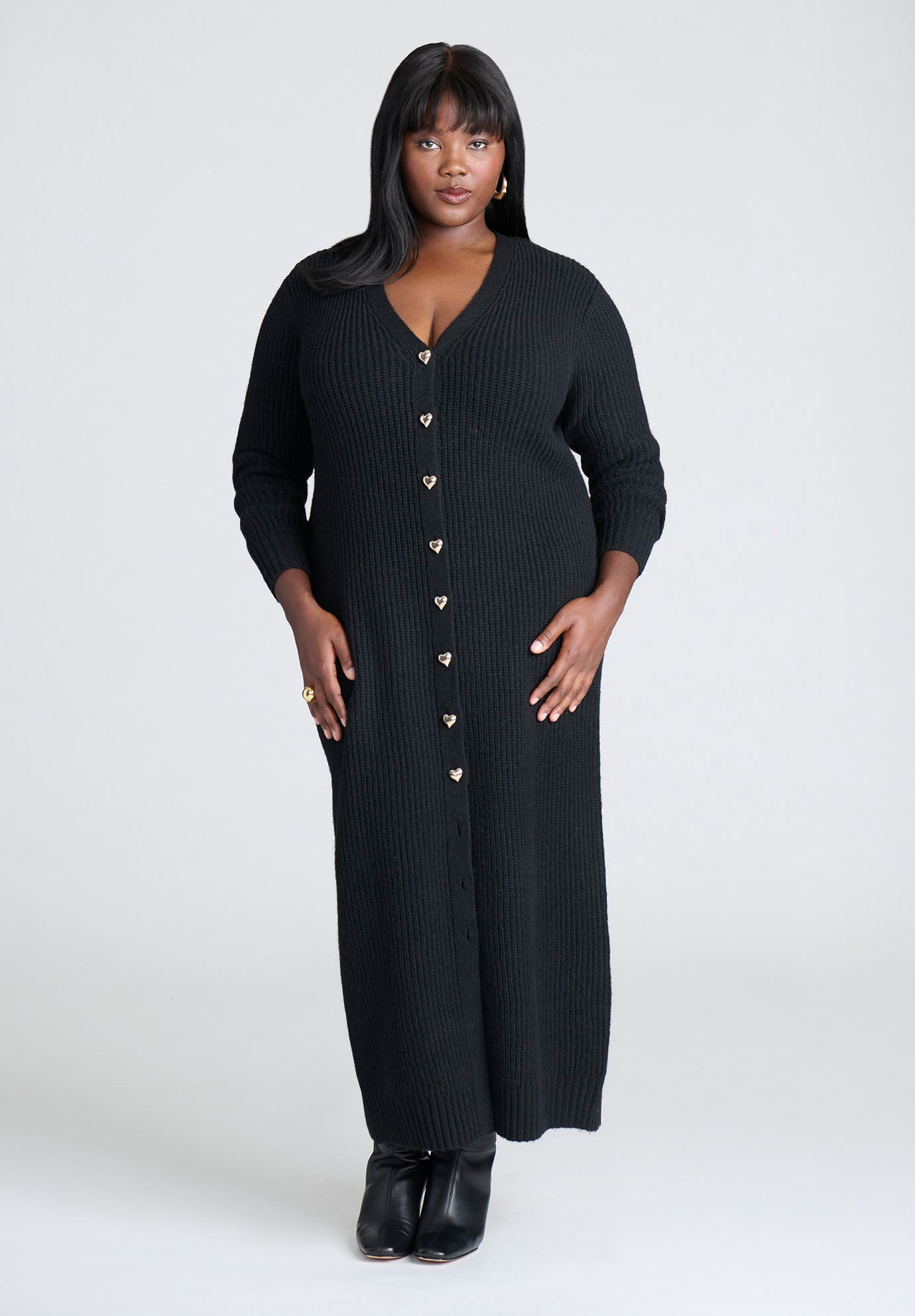 ELOQUII Women's Plus Size Cocoon Sweater Dress