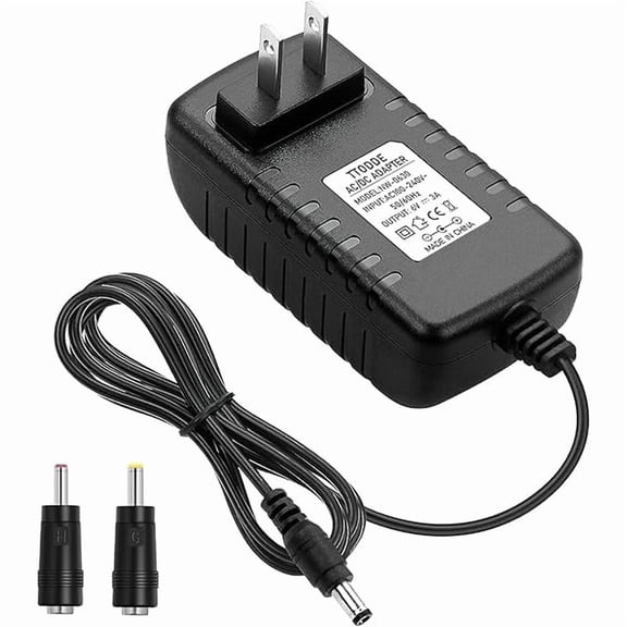 can AC/DC Adapter 6V 3A 2.5A 2A 1.5A 1A 800ma 500ma 300ma Power Adapter Supply 6V Power Cord 18W 100-240V 50-60Hz DC 6Volt 3000mA Power Supply Chrager Compatible Most DC 6V Devices