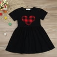 thumbnail image 4 of Vestido de princesa a cuadros negros de verano para niñas pequeñas, de Herrnalise, color liso, 4 of 8