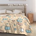 Creaon Cute Cat Themed Pattern UltraSoft Flannel Blanket 30"x40