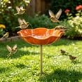 thumbnail image 1 of YWIYIUD 1PC 5.91x23.62inch Flower Garden Stake Watering Station Bird Bath with GroundStake Portable and Durable BirdsWatering Station Suitable for Garden and Backyard, 1 of 7