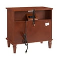 thumbnail image 3 of S-HOME Mid-century Modern Nightstand 2 Drawers Solid Wood Legs USB Ports & Outlets Bedside End Table - Elegant Storage Solution, 3 of 12