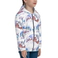 thumbnail image 5 of Kdxio Snowy Cottage Holiday Scene Pattern Kids Boys Girls Zip Up Hoodie 3D Printed Hooded Sweatshirt Hoody Coat with Pocket 7-12 Y-Medium, 5 of 6