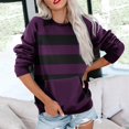 thumbnail image 5 of Scyoekwg Womens Crewneck Sweatshirt Dressy Casual Long Sleeve Loose Color Block Graphic Sweatshirt Fall Winter Clothes Trendy Pullover Tops Pullover(Black,S), 5 of 6