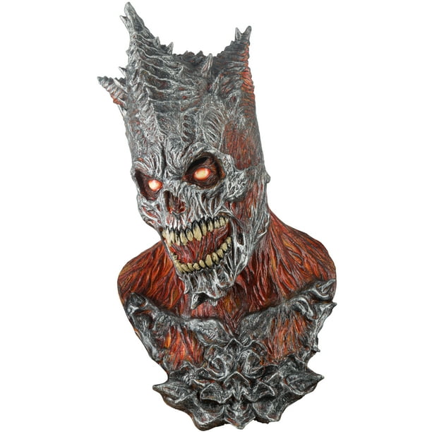 Máscara King Raper Fire Diabólico Terror Halloween Demonio Color Rojo Ghoulish productions Mascara Completa