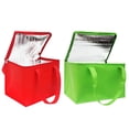thumbnail image 2 of 2x Sac Isotherme Pliable Grand Format pour Aliments Gâteau Isolé Boîte Thermique en Aluminium Imperméable Vert & Rouge, 2 of 7