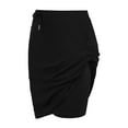 thumbnail image 4 of SUYIDA Women Skirts Short Solid Color Pleated Culottes Skinny High Waist Active for Running Training Black,XL, 4 of 4
