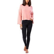 Rip Curl Womens Tropicana Bell Sleeve Cotton Sweater, Light Pink/S