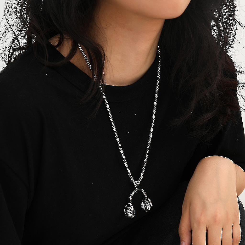 Earphone pendant chain necklace deals