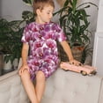 thumbnail image 4 of Balery Orchids Flowers Conjunto de Pijama Infantil de Manga Corta con Estampado – Ropa de Dormir de Algodón Suave-Large, 4 of 6