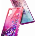thumbnail image 4 of Nagebee Case for Samsung Galaxy Note 10+ Plus 5G with Screen Protector (Soft Full Coverage), Sparkle Glitter Liquid Bling Diamond [Ring Holder & Wrist Strap] Women Girls Case (Pink/Purple), 4 of 6