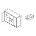 thumbnail image 6 of Pemberley Row MDF Wood Veneers Espresso Buffet Rectangular 47.3" Unassembled, 6 of 7