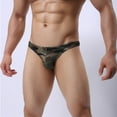 thumbnail image 4 of zeranth Men Briefs T Shape Low Waist U Convex Pouch Casual Men G-string for Sleeping, 4 of 7