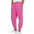 thumbnail image 4 of Pink Sweatpants Women Mens Pants Casual Solid Color Track Cuff Workout Pants with Pocket Fashion Clothing, 4 of 6