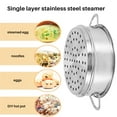 thumbnail image 2 of 16cm Thickening Food Steam Rack Stainless Steel Steamer with Double Ear for Soup Pot Milk Pot Kitchen Tools, 2 of 10
