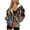Colorful English Alphabet, variant on Sunflower American Tribal Leopard Print Trendy Zip Up Hoodies for Women Machine Washable Polyester Coat Comfortable Pockets Sweatshirt Fall Winter Essentials Casual Fashion, XS