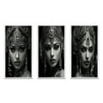 thumbnail image 2 of Designart "Vintage Boho Queen Retro Glamour II" Woman Fashion Photography Framed Wall Art Set Of 3 - Black Glam Frame Gallery Set For Office Decor, 2 of 6