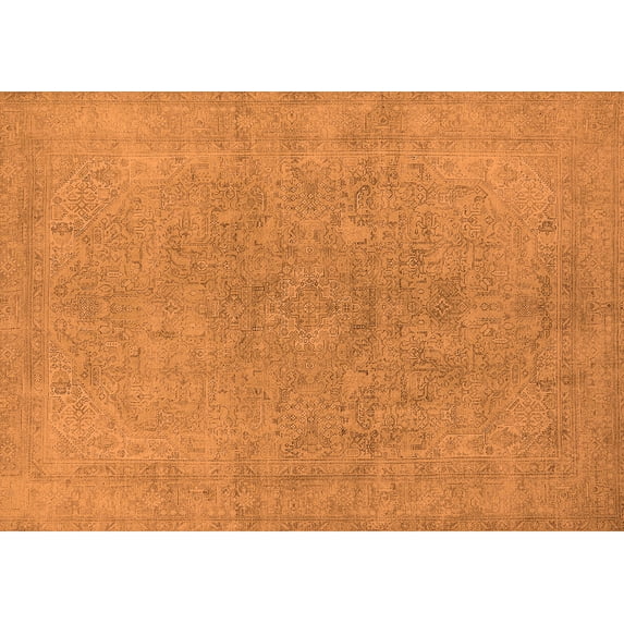 Ahgly Company Indoor Rectangle Oriental Orange Industrial Area Rugs, 2' x 5'