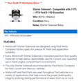 thumbnail image 2 of Starter Solenoid - Compatible with 1975 - 1978 Ford E-150 Econoline 1976 1977, 2 of 2