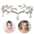 thumbnail image 2 of Accessoire de Cheveux de Mariée Chaîne Bandeau Front en Strass, 2 of 10