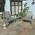 thumbnail image 2 of Highwood 3-pc Lehigh Garden Chair Set with 1 Folding Side Table - Outdoor, Eco-friendly, Synthetic Wood, 2 of 6