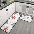 thumbnail image 2 of Multicolor Christmas Snowflake Pattern Kitchen Rugs Sets Of 2,Anti Fatigue Kitchen Mat Rugs Non Slip Washable,Decorative Kitchen Floor Mats for Kitchen,Sink,Laundry,17"X30"+17"X47", 2 of 7