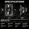 thumbnail image 4 of NVX NSP46 4" x 6" Coaxial Car Speakers 2-Way 300W Peak N-Series with 20mm Silk Dome Tweeters, 4 of 15