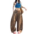 thumbnail image 2 of Women's Polka Dot Print Wide Leg Pants Brown S, 2 of 10