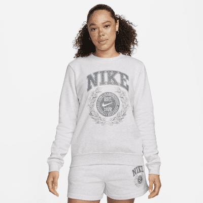(取寄) ナイキ レディース スポーツウェア クラブ フリース クルー ネック スウェットシャツ Nike women Sportswear Club Fleece Crew Neck Sweatshirt Birch Heather/Black Nike Sportswear Club Fleece Women's Crew-Neck Sweatshirt Color