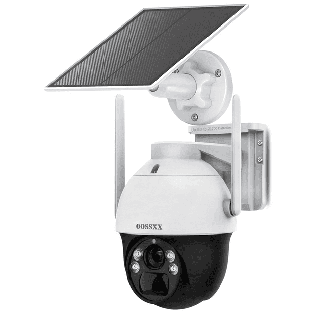 OOSSXX Solar Security Cameras Wireless Wifi,360° PTZ Outdoor Cameras