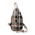 thumbnail image 3 of XB Mens Women Sling Chest Backpack Faux Leather Crossbody Shoulder Bag Multiple Pockets for Travel Hiking, 3 of 4