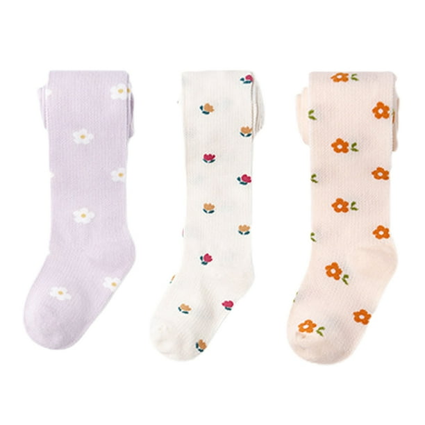Medias de algodón para niña, pantimedias finas ahuecadas con encaje de malla de verano a la moda para pies de niño pequeño