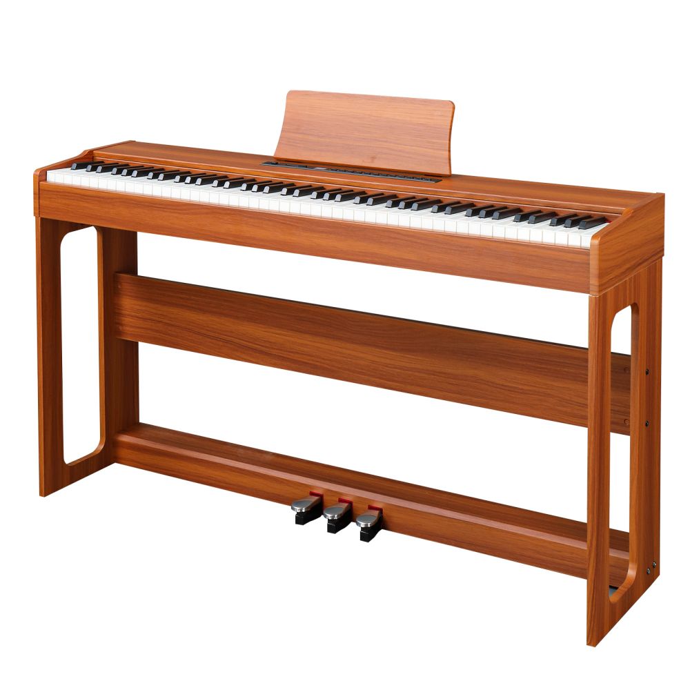 GDP-104 88 Keys Full Weighted Action Digital Piano with Recording, Bluetooth, Speakers, Headphones and Triple Pedals, Full Fize Electric Keyboard for All Experience Levels, Natural