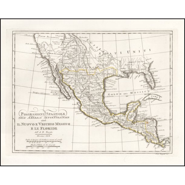Laminated Poster Possessioni Spagnole Nell America Settentrionale Cioe Il Nuovo E Veccio Messico E Le Florideaƒae A A Aƒa A A A A A Aƒa Sa A 1818 Poster Print X 30 Walmart Com Walmart Com