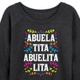 thumbnail image 3 of Instant Message - Abuela, Tita, Abuelita, Lita - Women's Lightweight French Terry Long Sleeve Shirt, 3 of 6